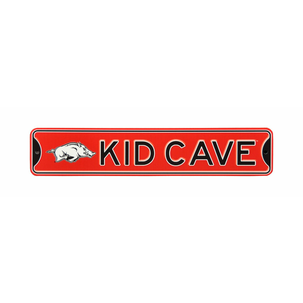 Arkansas Razorbacks - KID CAVE - Steel Street Sign