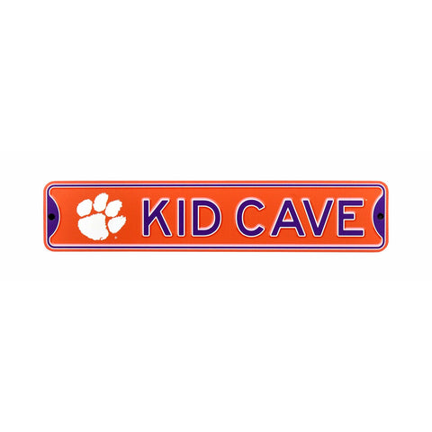 Clemson Tigers - KID CAVE - Steel Street Sign