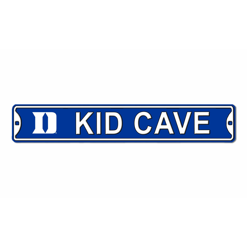 Duke Blue Devils - KID CAVE - Steel Street Sign