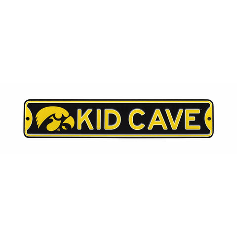 Iowa Hawkeyes - KID CAVE - Steel Street Sign
