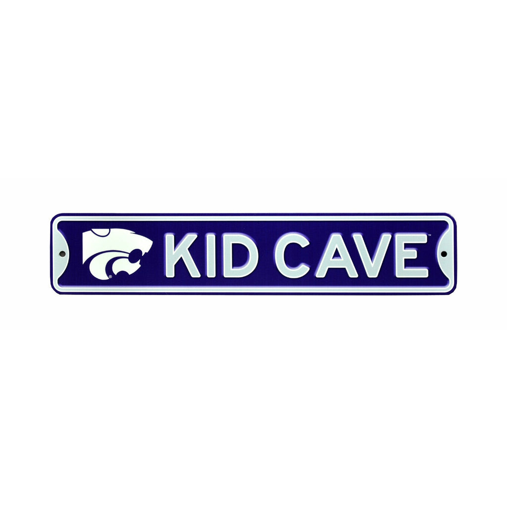 Kansas State Wildcats - KID CAVE - Steel Street Sign