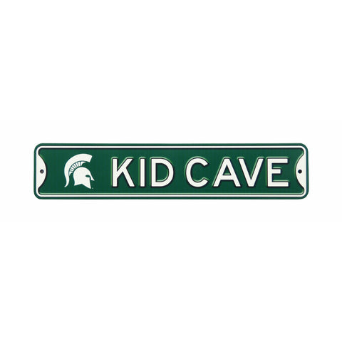 Michigan State Spartans - KID CAVE - Steel Street Sign