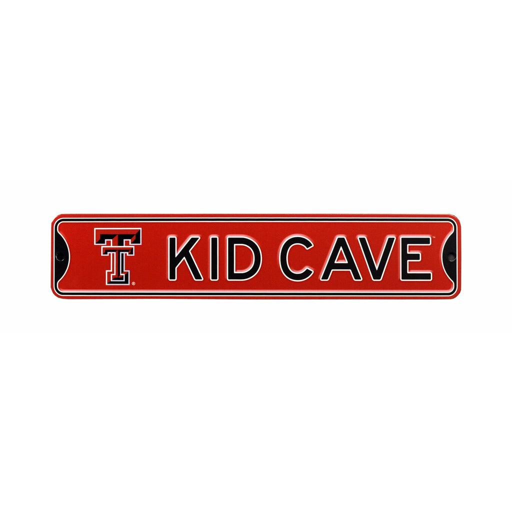 Texas Tech Red Raiders - KID CAVE - Steel Street Sign