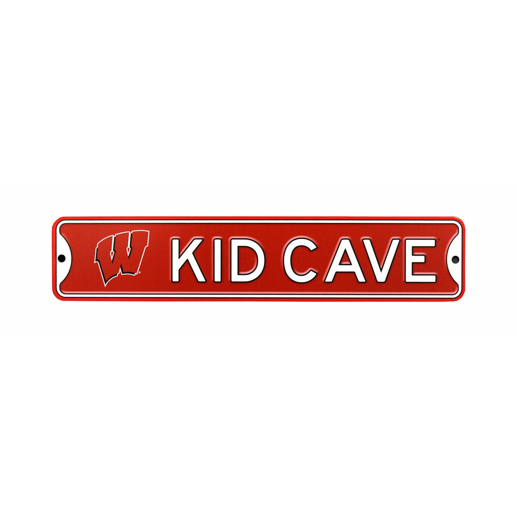 Wisconsin Badgers - KID CAVE - Steel Street Sign