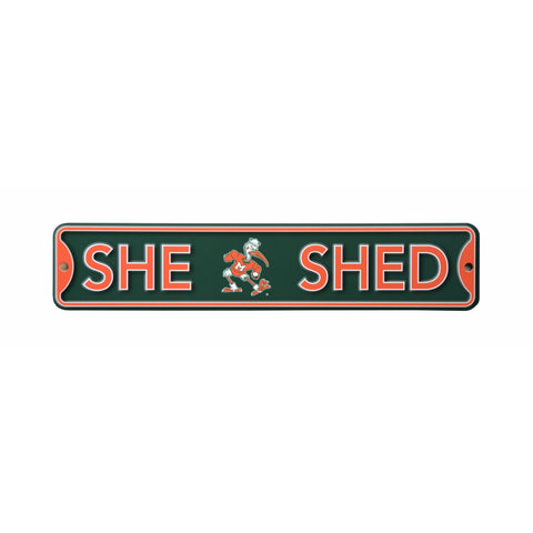 Miami Hurricanes - SHE SHED - Steel Street Sign