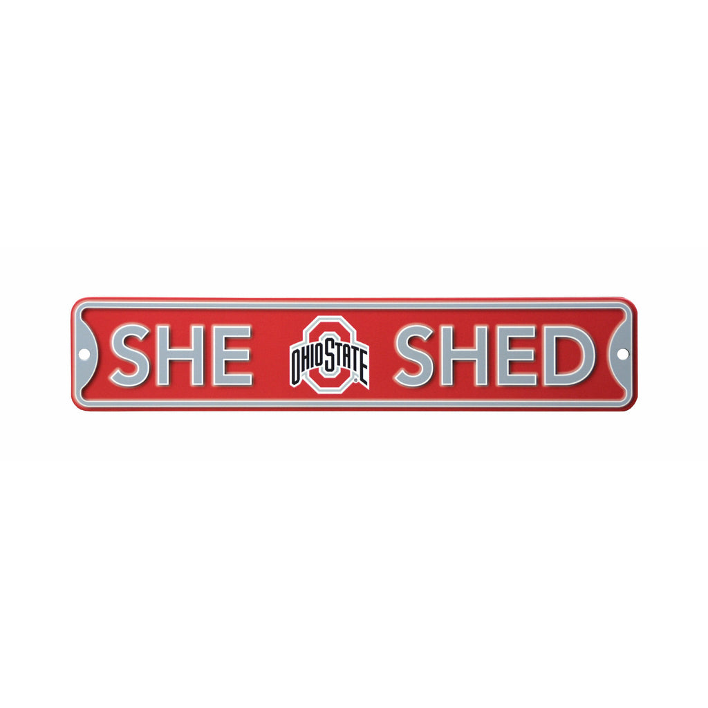 Ohio State Buckeyes - SHE SHED - Steel Street Sign
