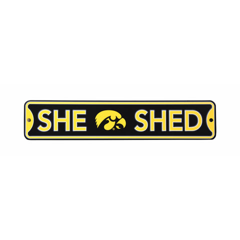 Iowa Hawkeyes - SHE SHED - Steel Street Sign