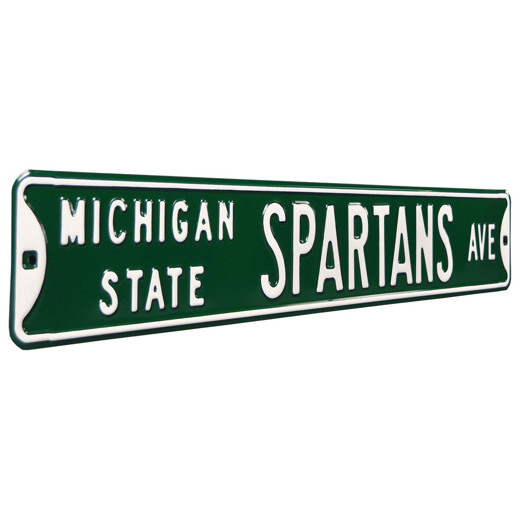 Michigan State Spartans - SPARTANS AVE - Embossed Steel Street Sign