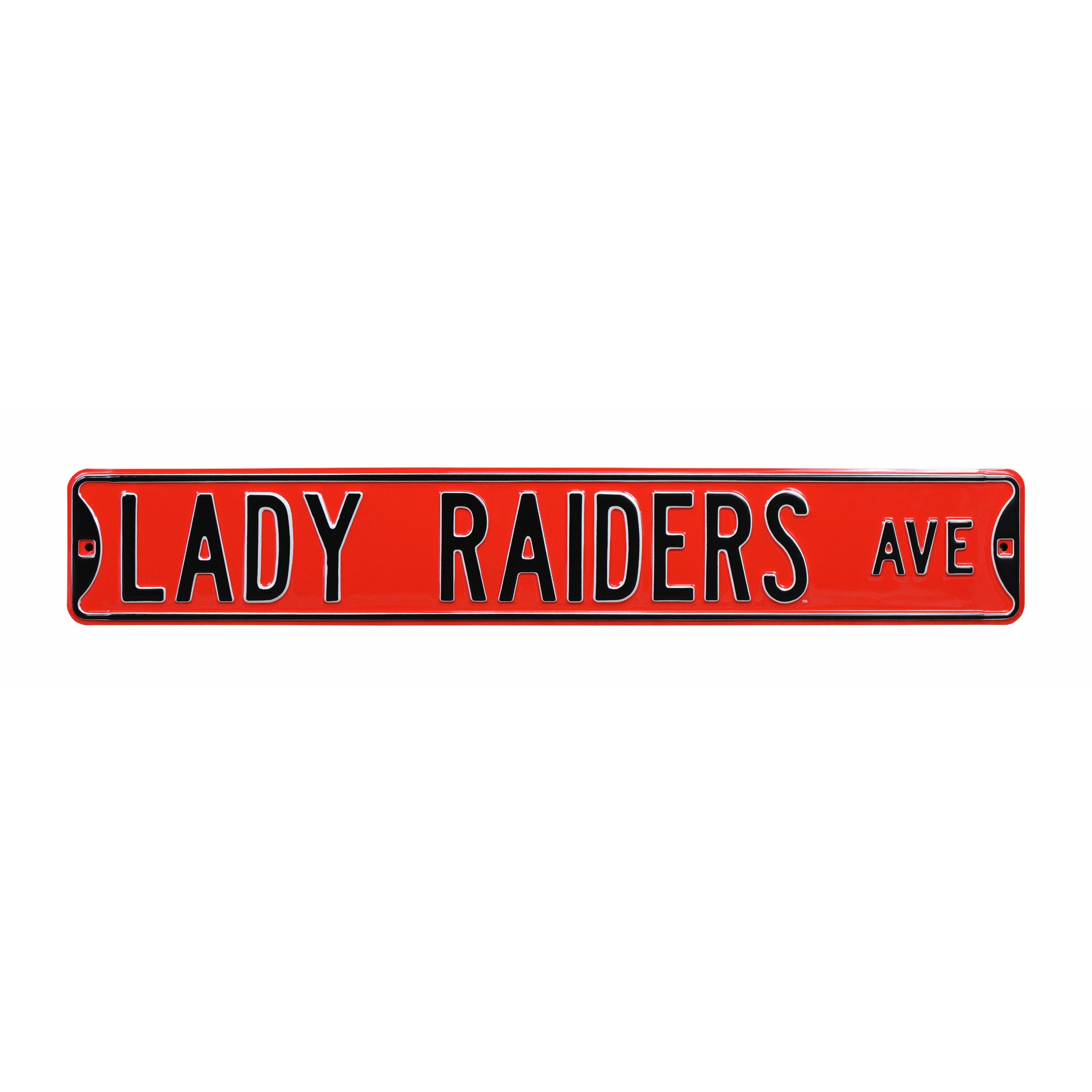 Texas Tech Red Raiders - LADY RAIDERS AVE - Embossed Steel Street Sign