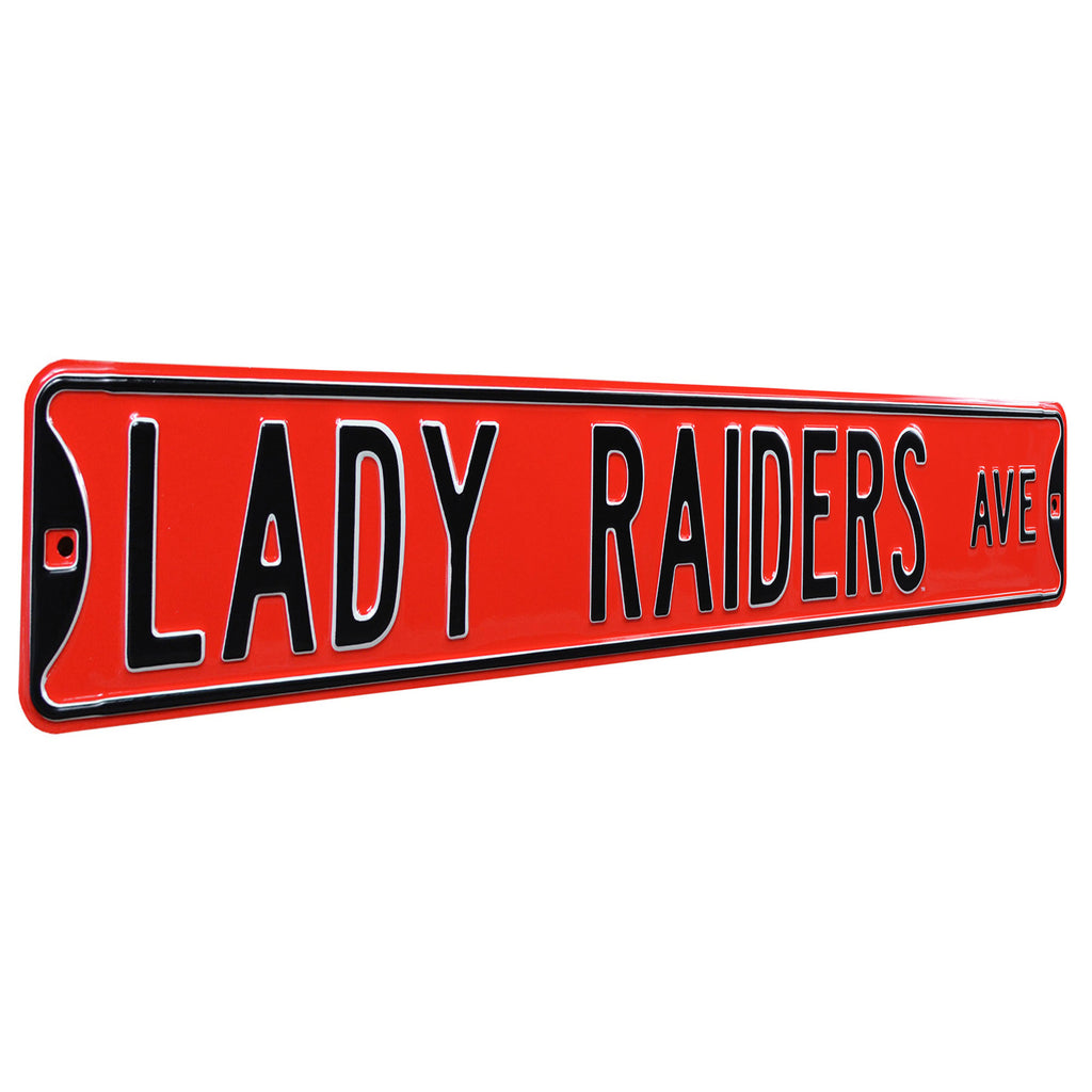Texas Tech Red Raiders - LADY RAIDERS AVE - Embossed Steel Street Sign