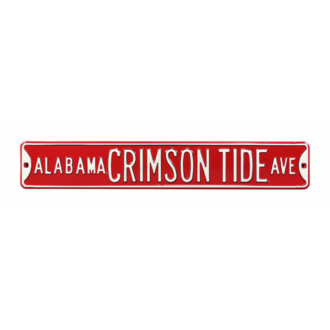 Alabama Crimson Tide - CRIMSON TIDE AVE - Embossed Steel Street Sign