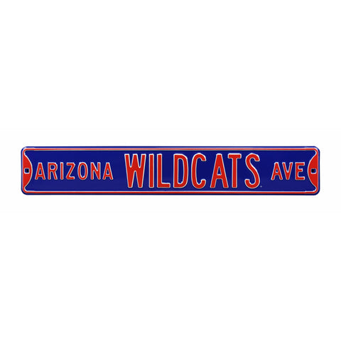 Arizona Wildcats - WILDCATS AVE - Embossed Steel Street Sign