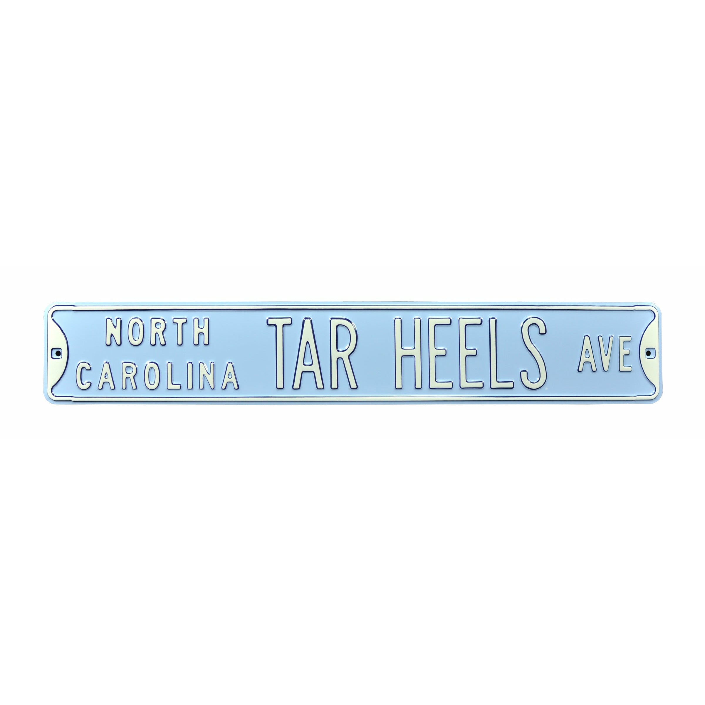 North Carolina Tar Heels - TAR HEELS AVE - Embossed Steel Street Sign