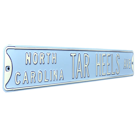 North Carolina Tar Heels - TAR HEELS AVE - Embossed Steel Street Sign