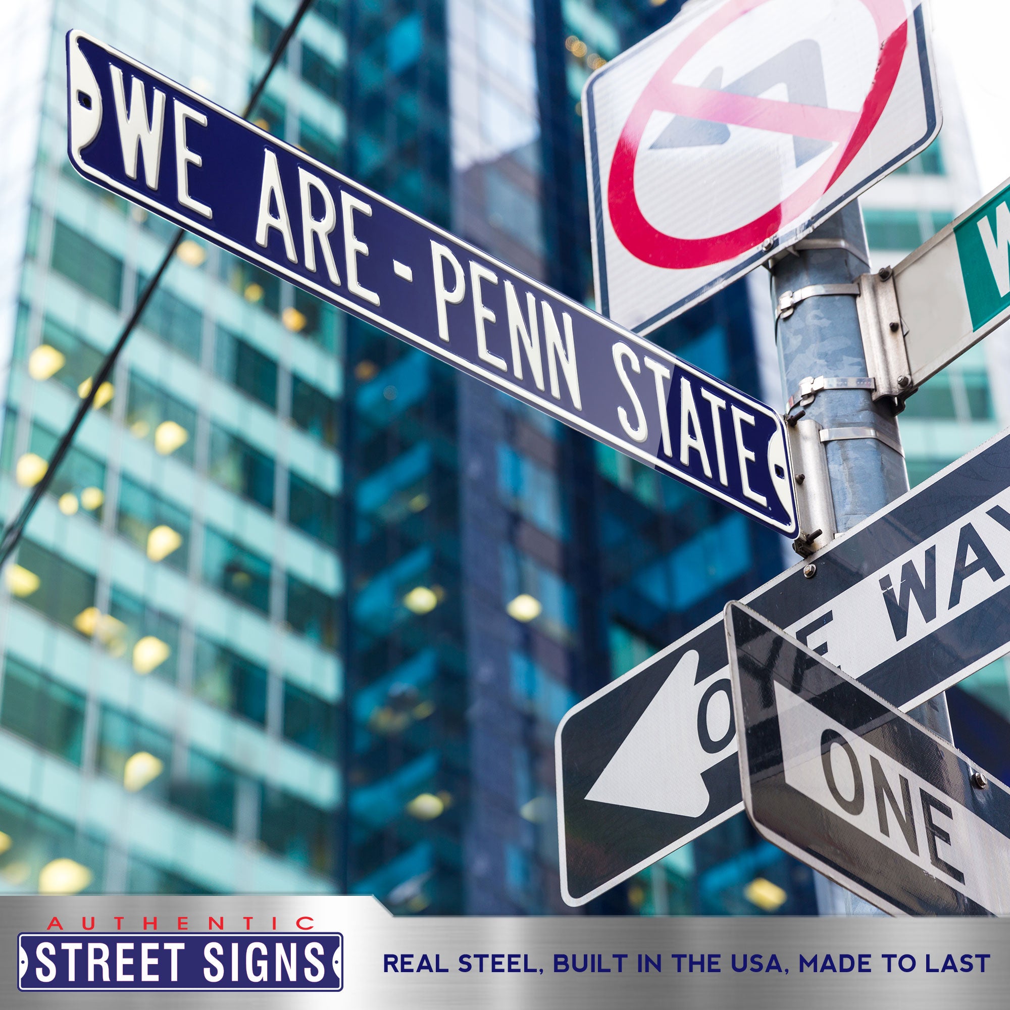 Penn State Nittany Lions - WE ARE PENN STATE - Embossed Steel Street Sign