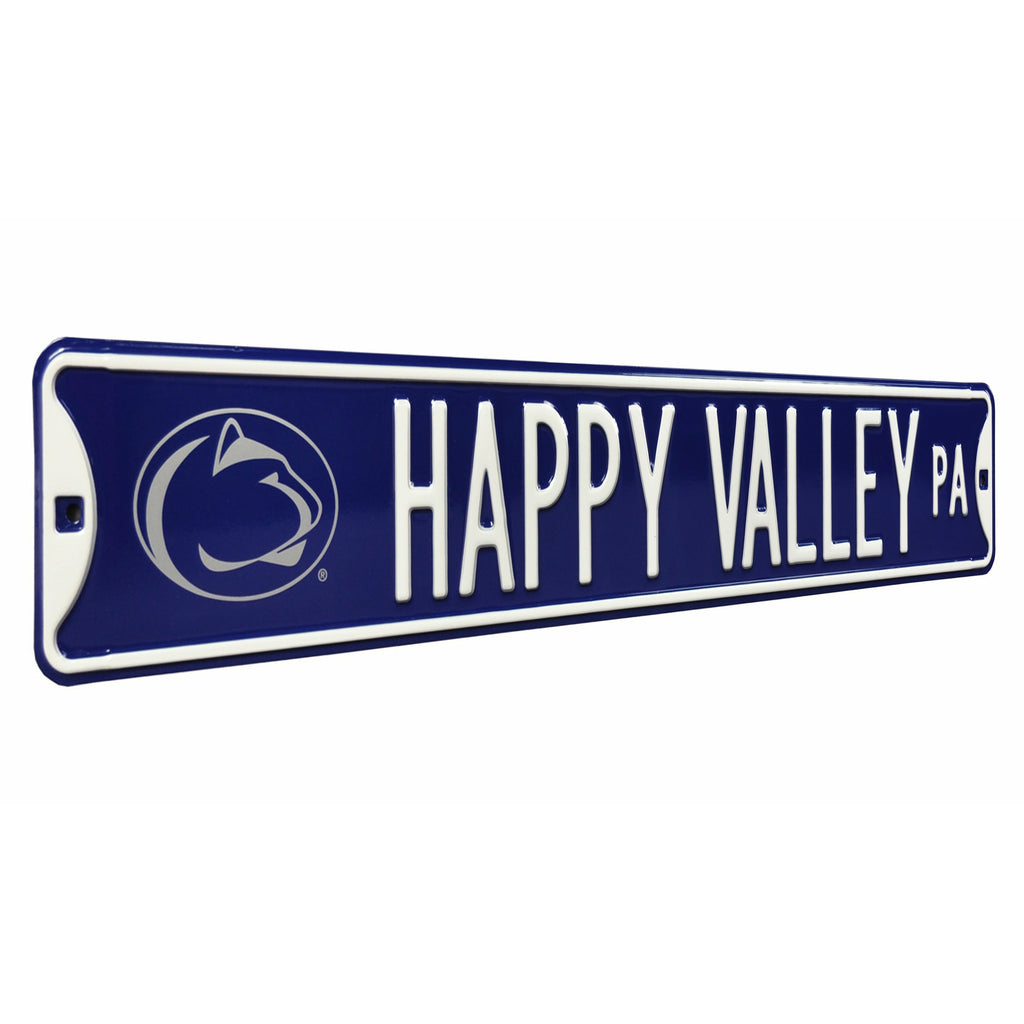Penn State Nittany Lions - HAPPY VALLEY - Embossed Steel Street Sign