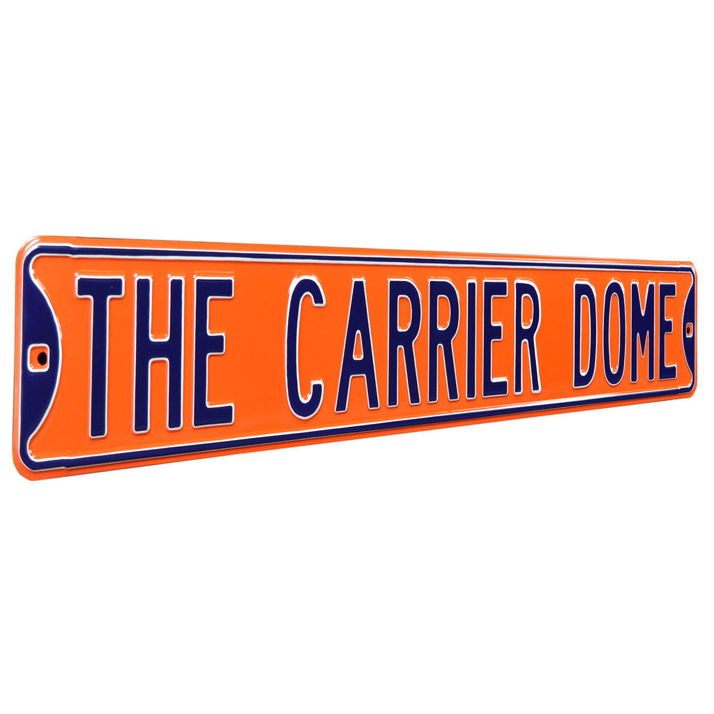 Syracuse Orange - THE CARRIER DOME - Embossed Steel Street Sign