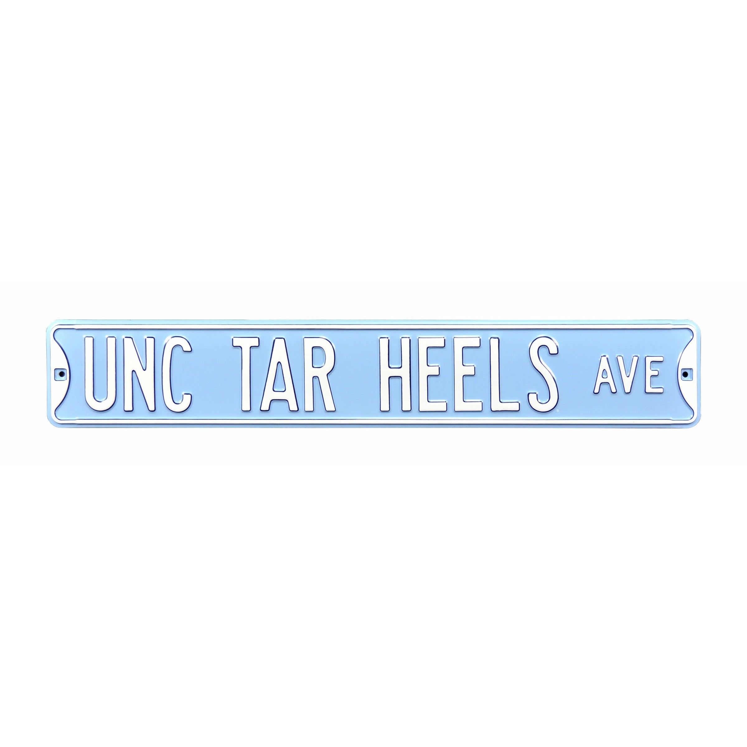 North Carolina Tar Heels - UNC TAR HEELS AVE - Embossed Steel Street Sign