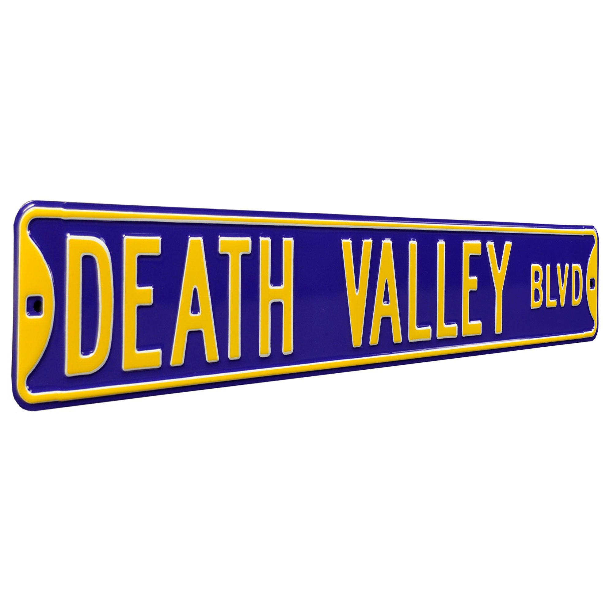 LSU Tigers - DEATH VALLEY BLVD - Embossed Steel Street Sign