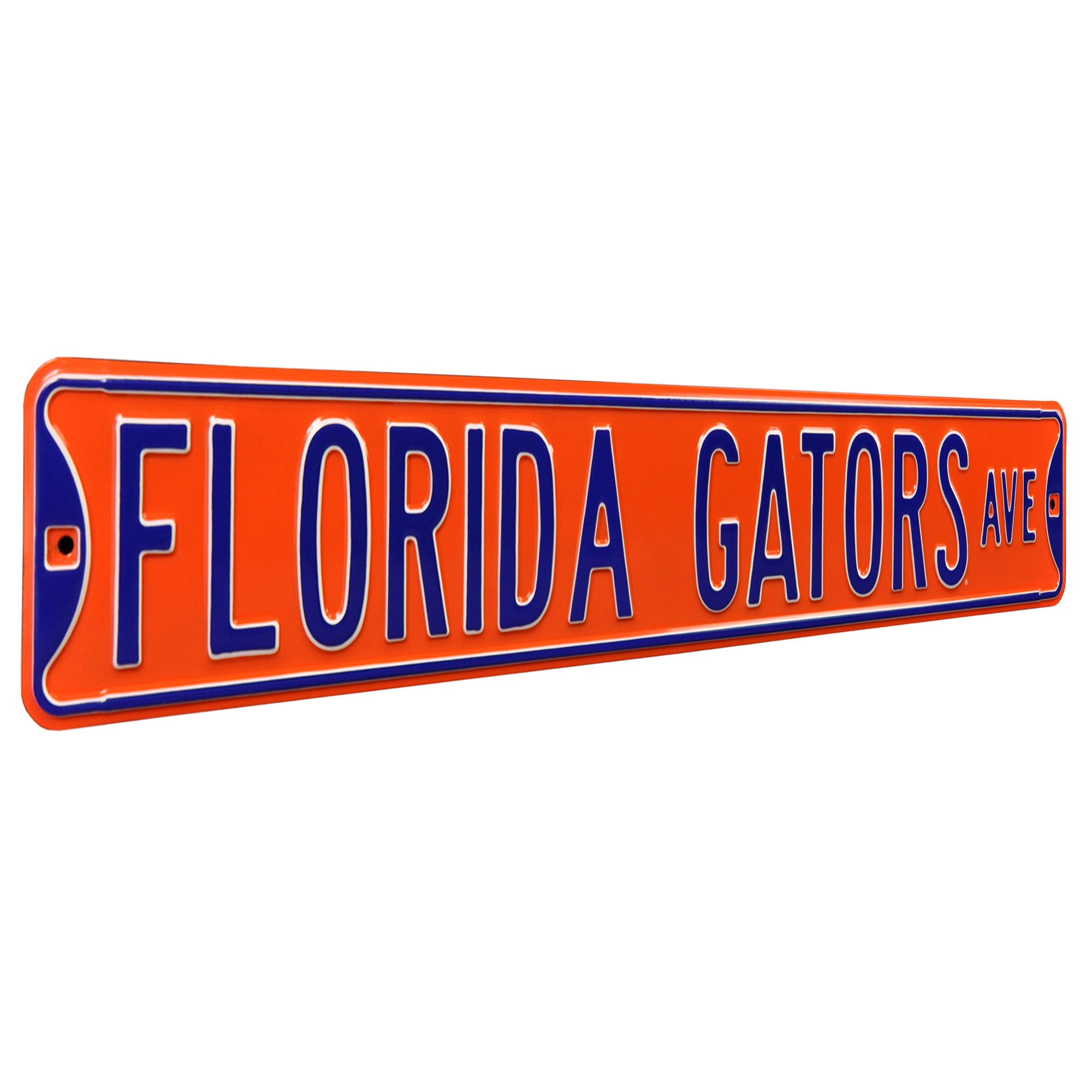 Florida Gators - FLORIDA GATORS AVE - Orange Embossed Steel Street Sign