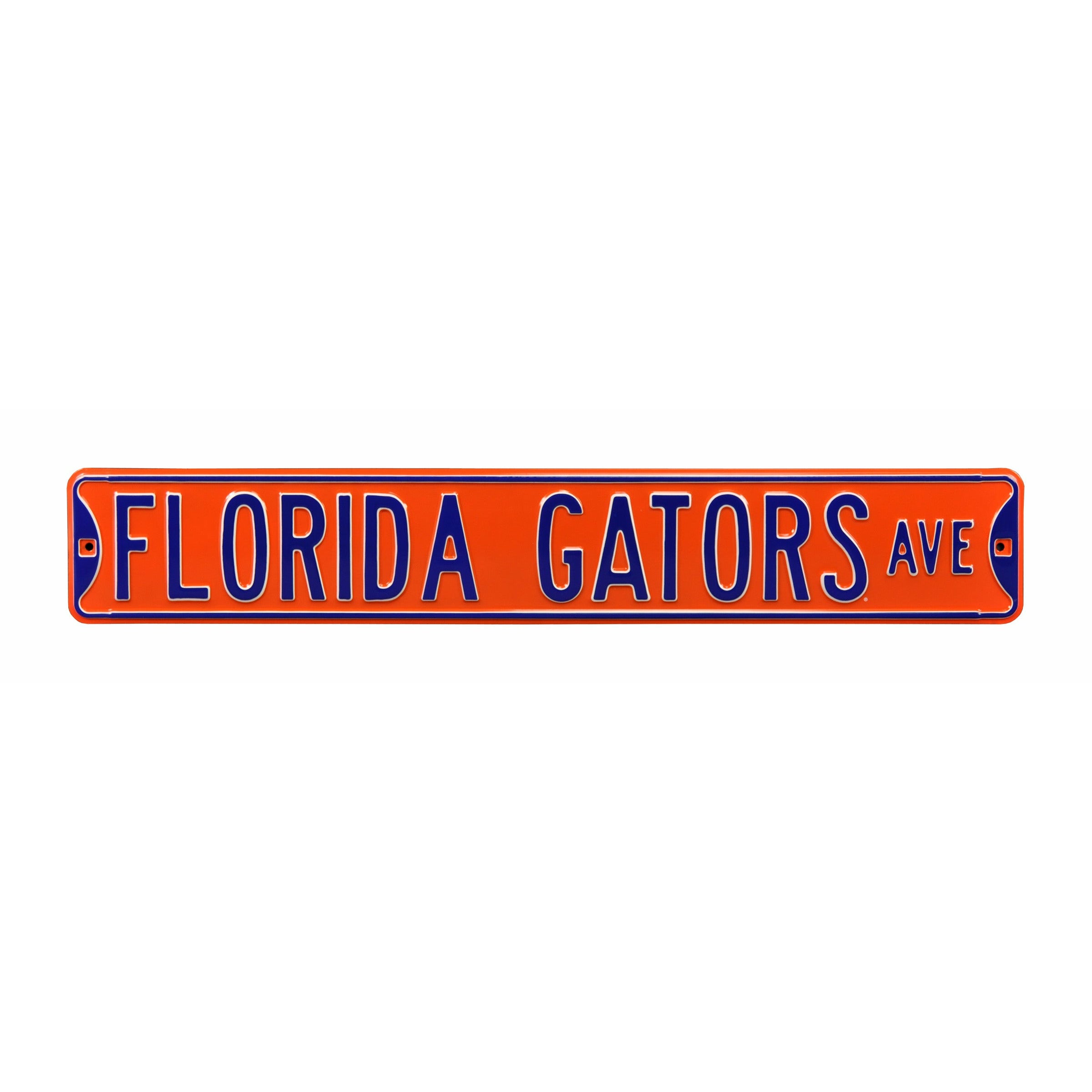 Florida Gators - FLORIDA GATORS AVE - Orange Embossed Steel Street Sign