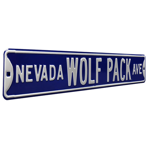 Nevada Wolfpack - NEVADA WOLF PACK AVE - Embossed Steel Street Sign
