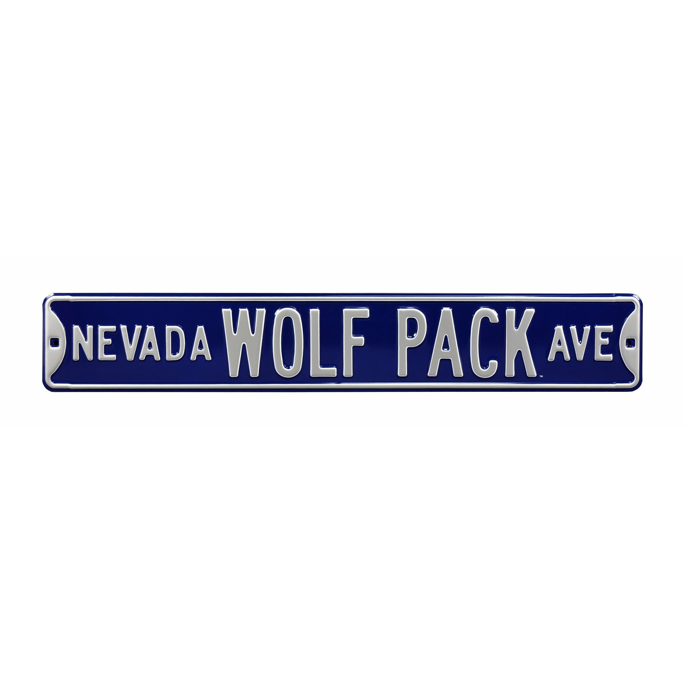 Nevada Wolfpack - NEVADA WOLF PACK AVE - Embossed Steel Street Sign