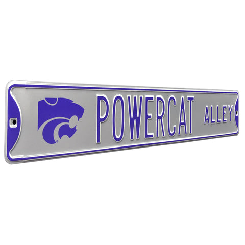 Kansas State Wildcats - POWERCAT ALLEY - Embossed Steel Street Sign