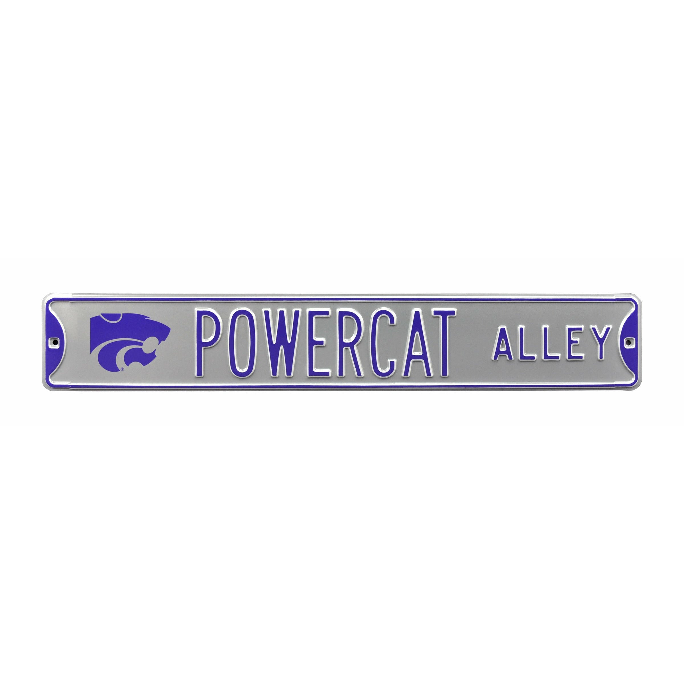 Kansas State Wildcats - POWERCAT ALLEY - Embossed Steel Street Sign