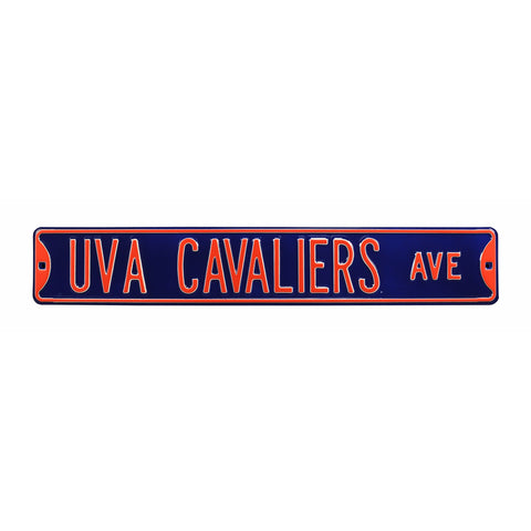 Virginia Cavaliers - UVA CAVALIERS AVE - Embossed Steel Street Sign
