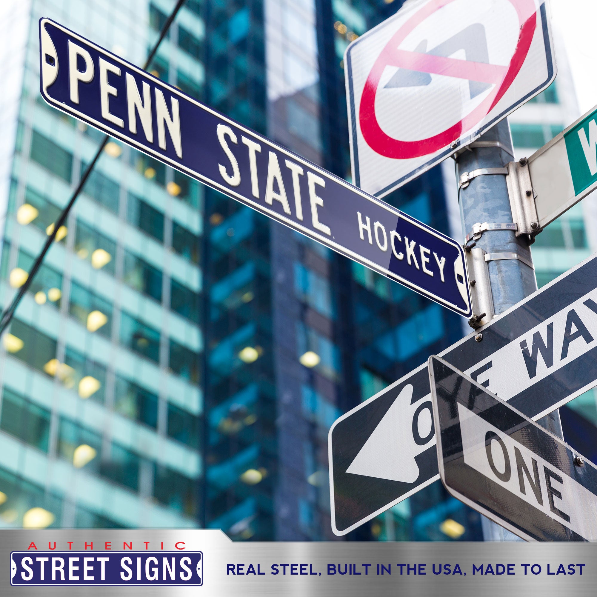 Penn State Nittany Lions - PENN STATE HOCKEY - Embossed Steel Street Sign