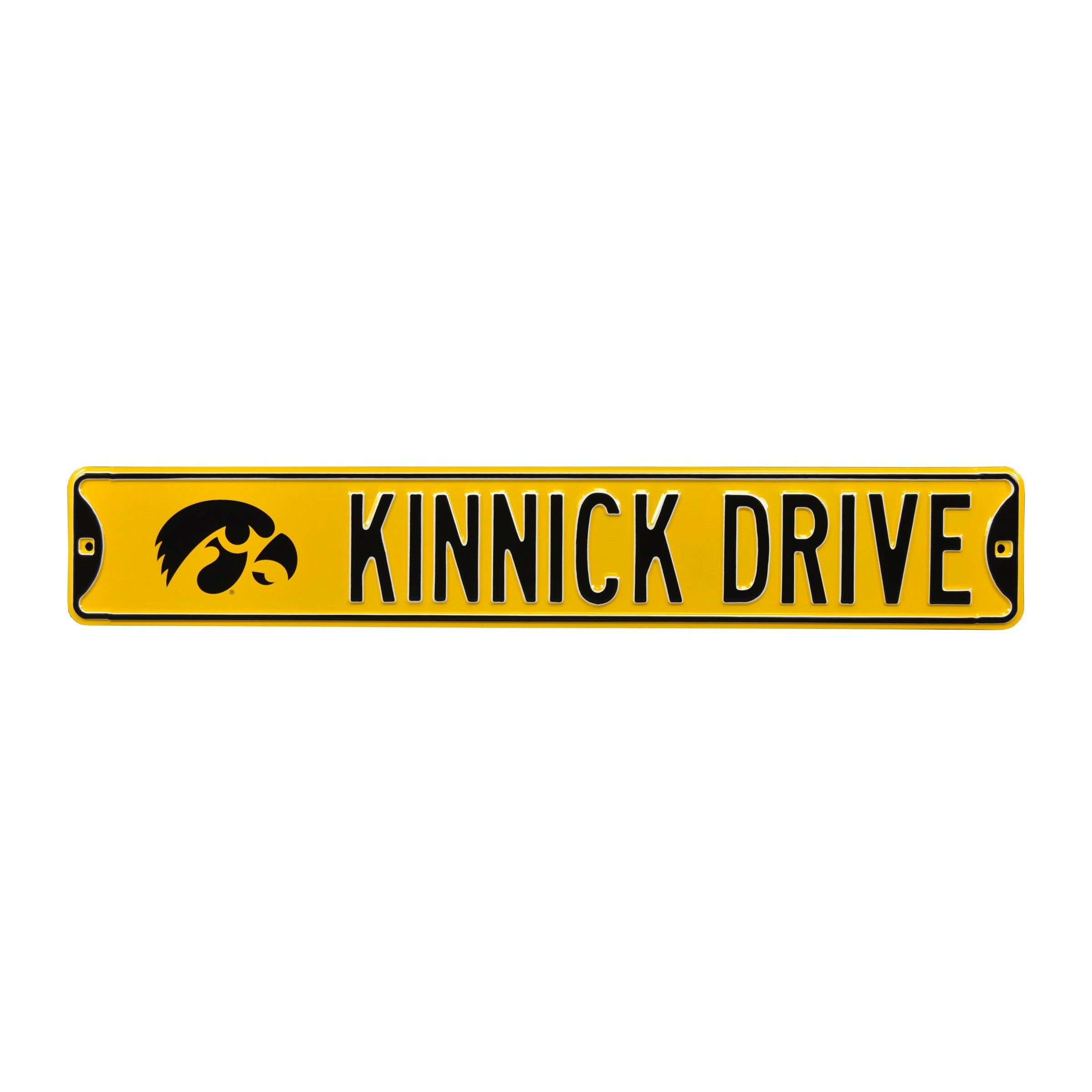 Iowa Hawkeyes - KINNICK DRIVE - Embossed Steel Street Sign