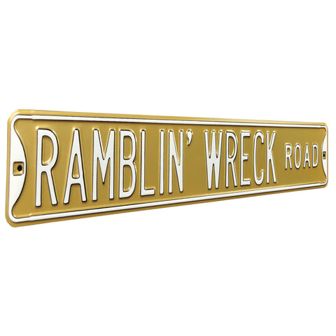 Georgia Tech Yellow Jackets - RAMBLIN' WRECK ROAD - Embossed Steel Street Sign