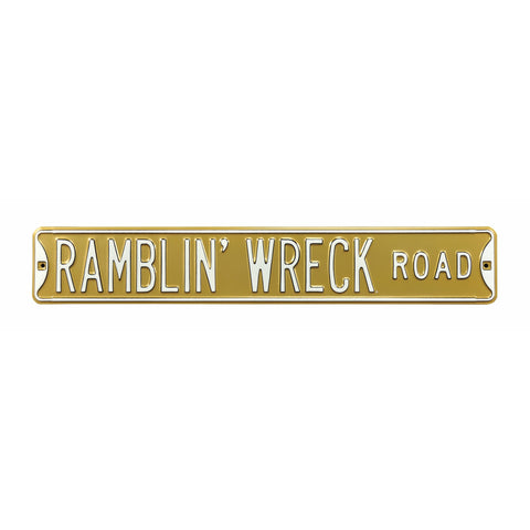 Georgia Tech Yellow Jackets - RAMBLIN' WRECK ROAD - Embossed Steel Street Sign
