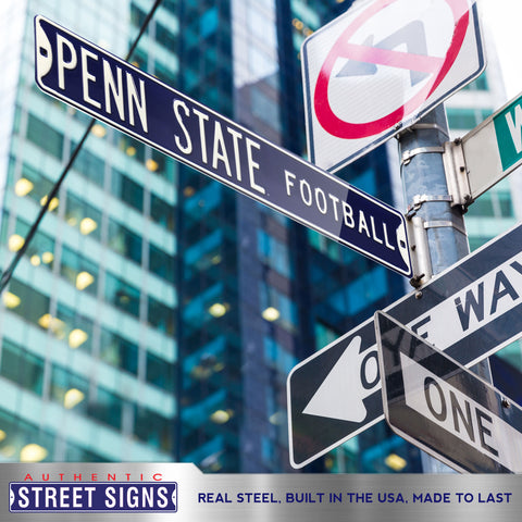 Penn State Nittany Lions - PENN STATE FOOTBALL - Embossed Steel Street Sign