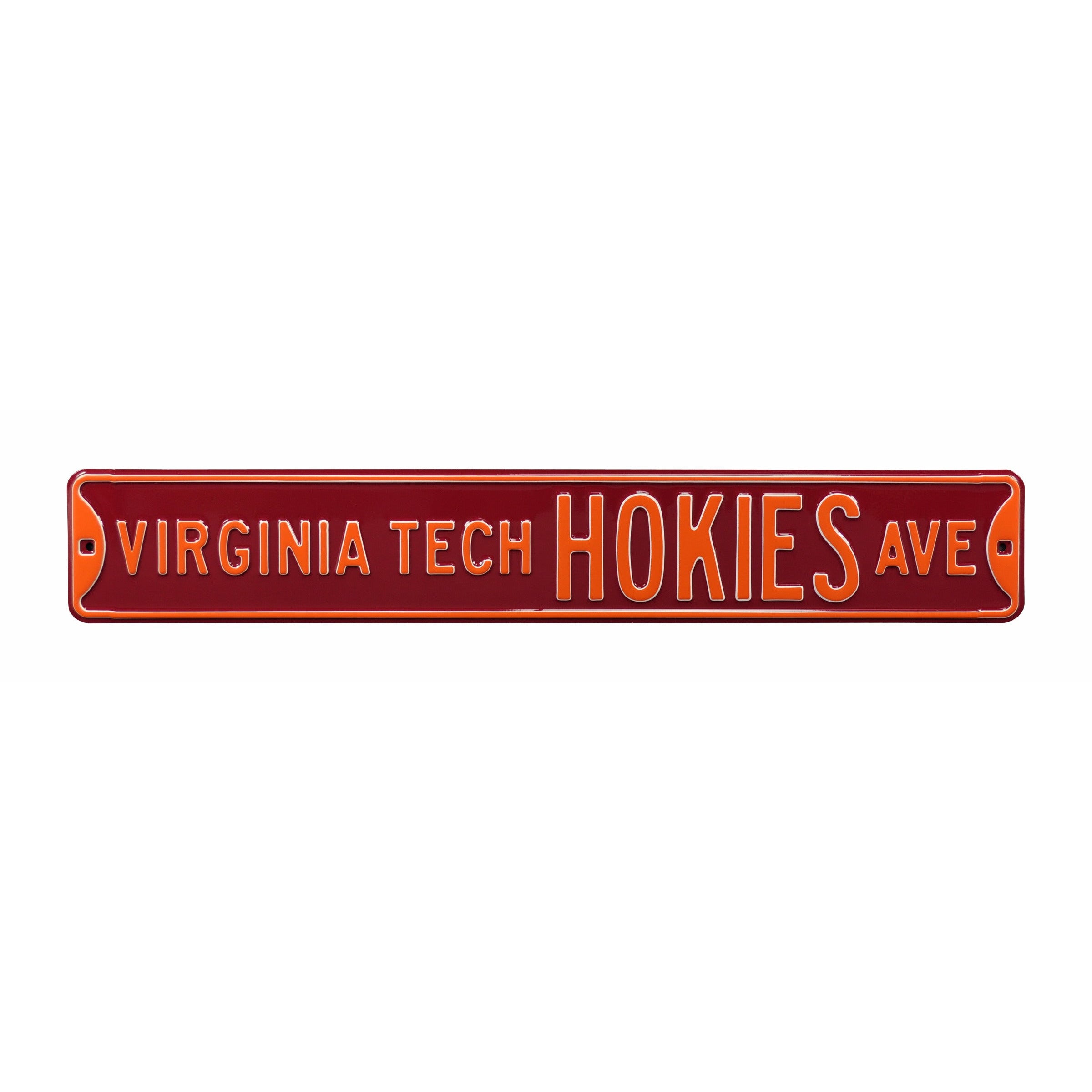 Virginia Tech Hokies - HOKIES AVE - Embossed Steel Street Sign