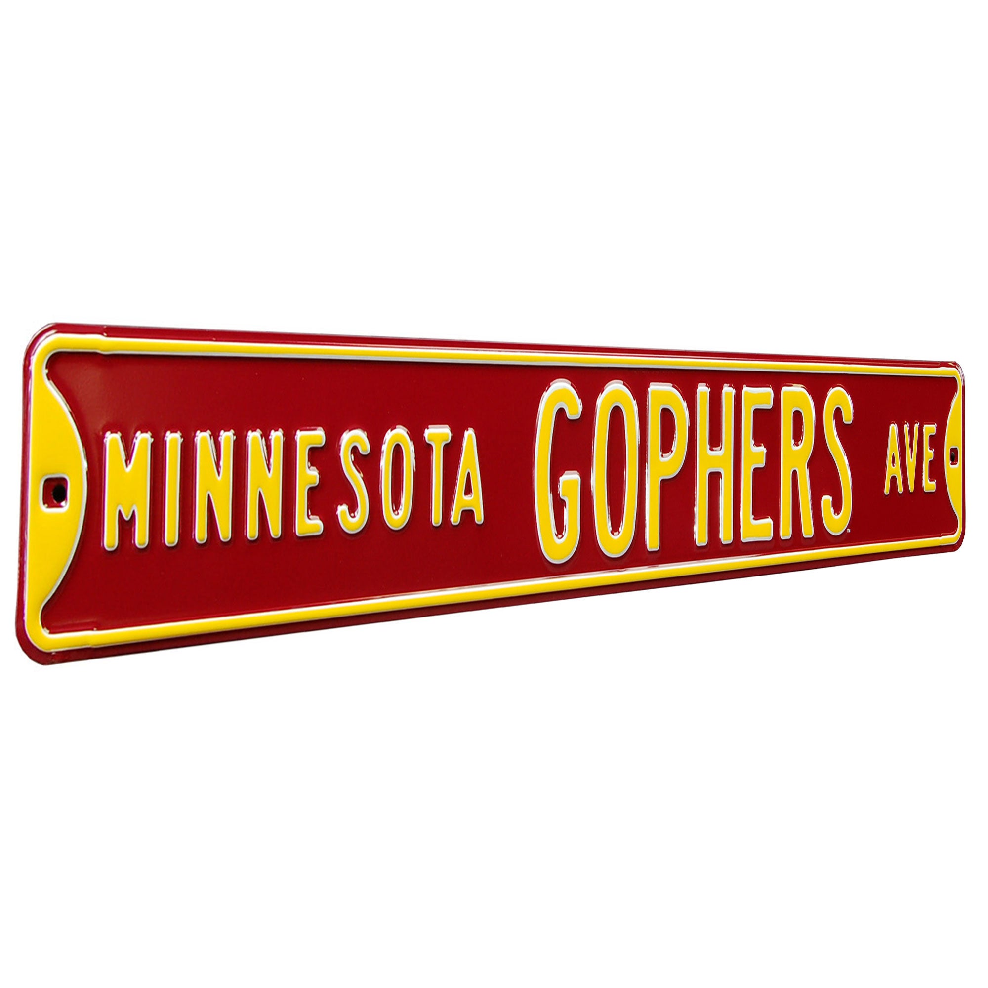 Minnesota Golden Gophers - MINNESOTA GOPHERS AVE - Embossed Steel Street Sign