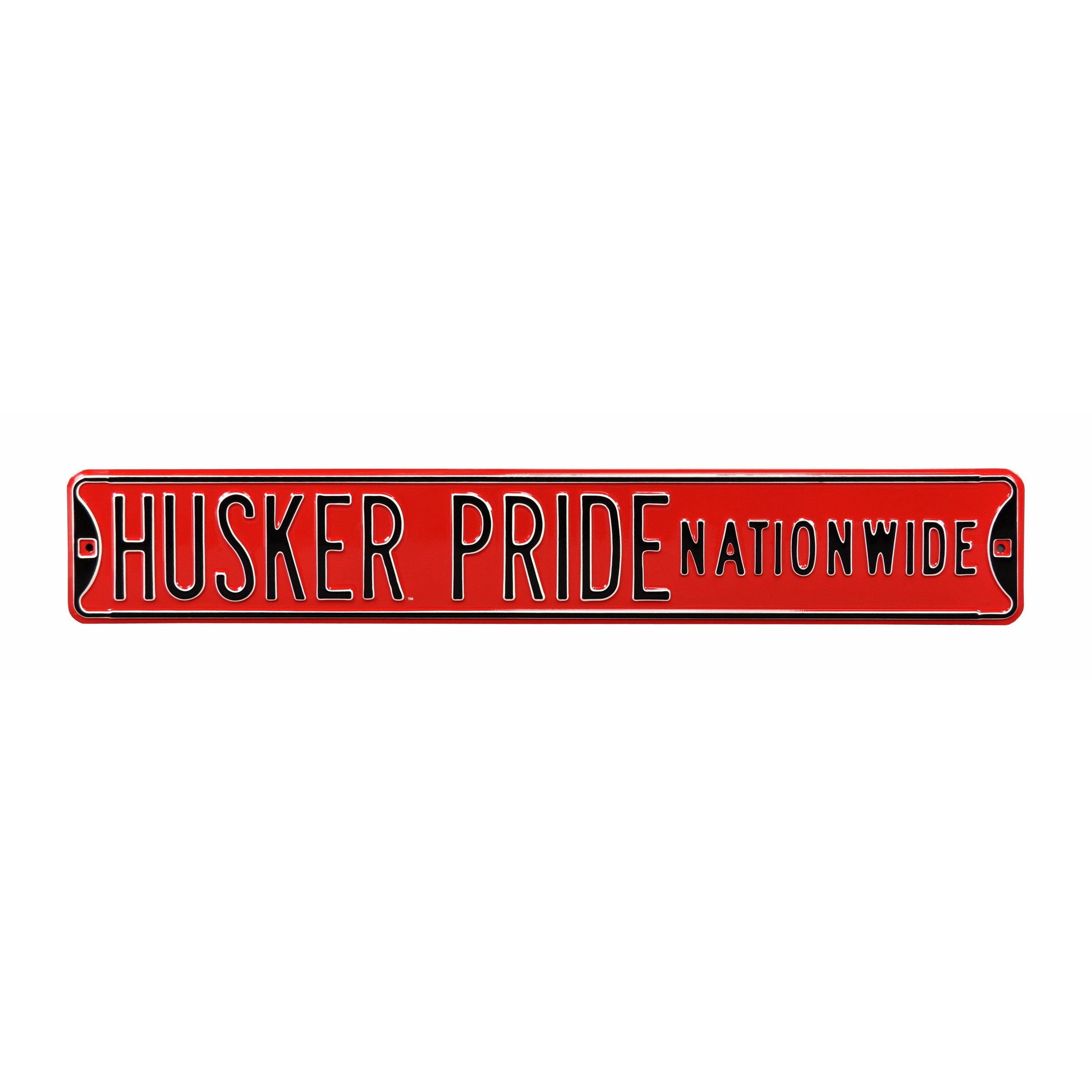 Nebraska Cornhuskers - HUSKER PRIDE NATIONWIDE - Embossed Steel Street Sign