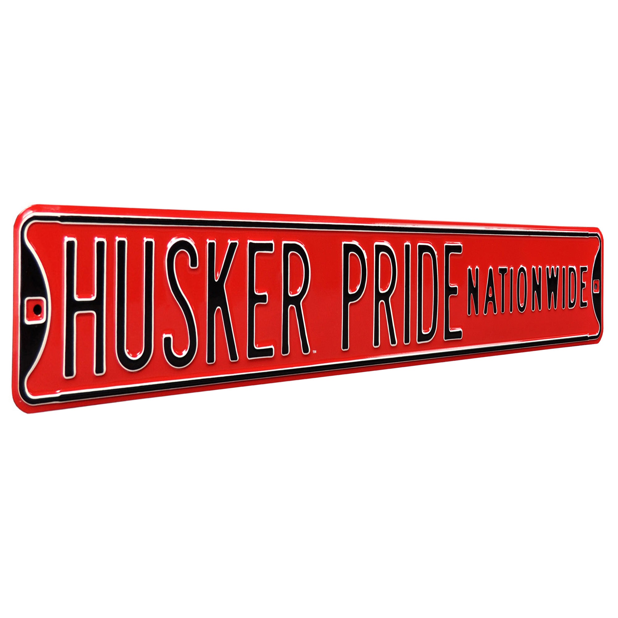 Nebraska Cornhuskers - HUSKER PRIDE NATIONWIDE - Embossed Steel Street Sign