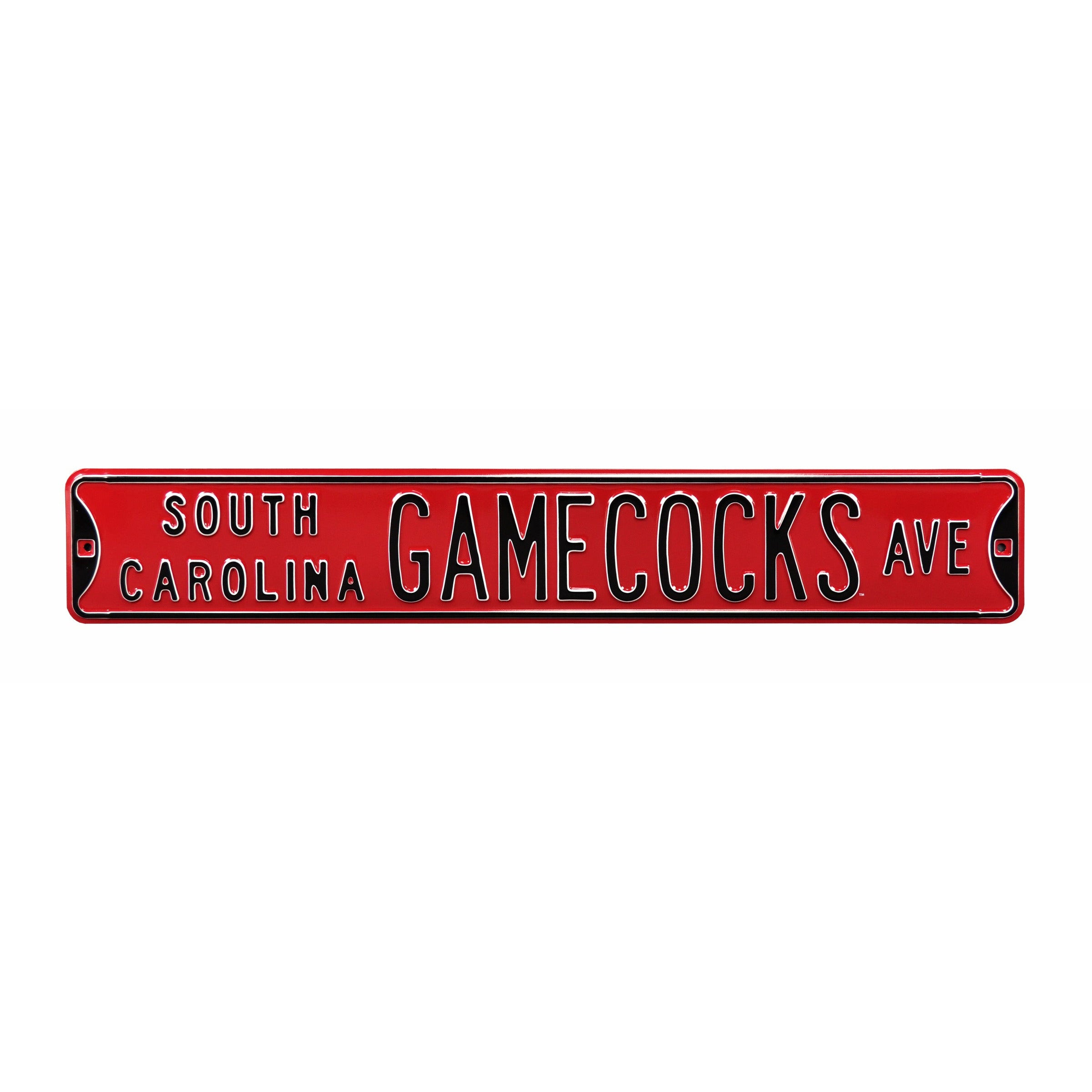 South Carolina Gamecocks - GAMECOCKS AVE - Embossed Steel Street Sign