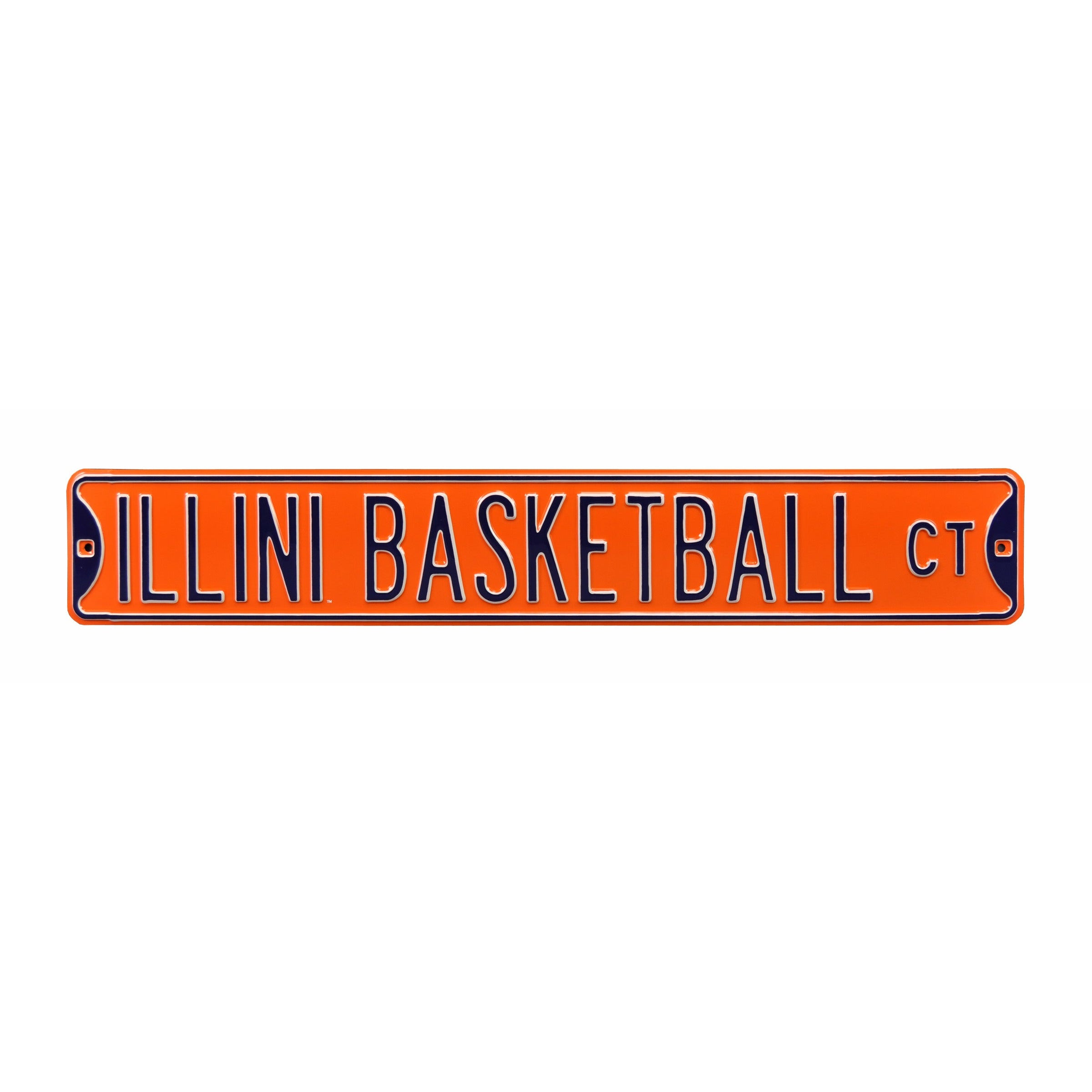 Illinois Fighting Illini - ILLINI BASKETBALL CT. - Embossed Steel Street Sign