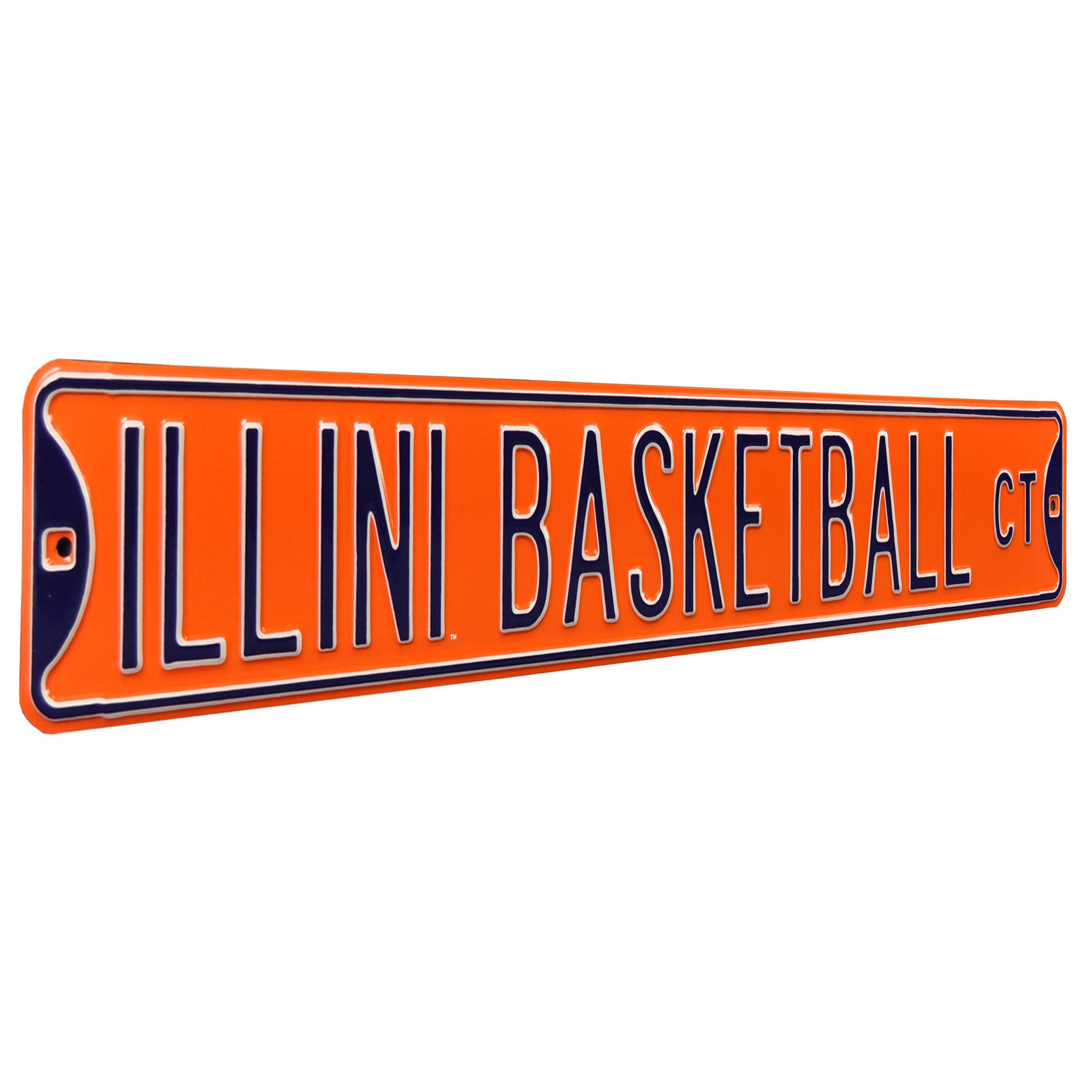 Illinois Fighting Illini - ILLINI BASKETBALL CT. - Embossed Steel Street Sign