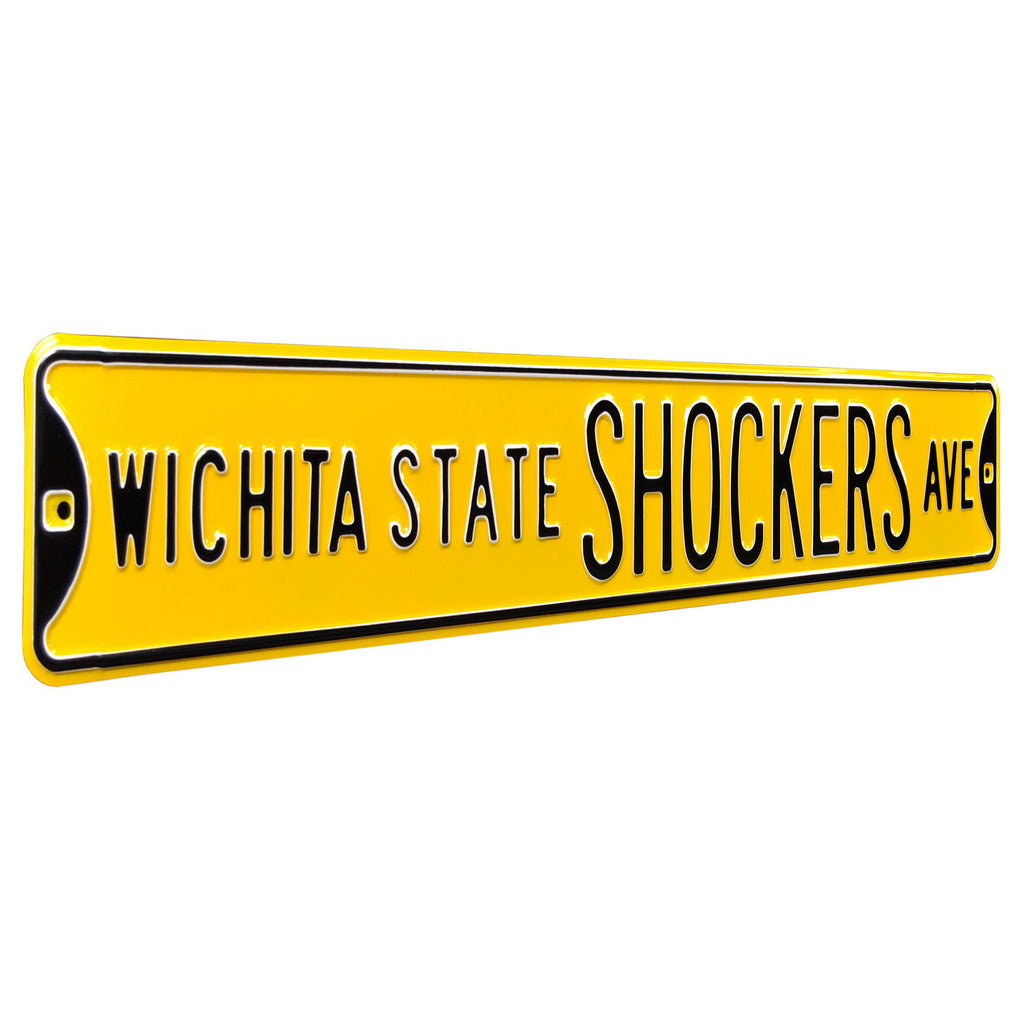 Wichita State Shockers - SHOCKERS AVE - Embossed Steel Street Sign