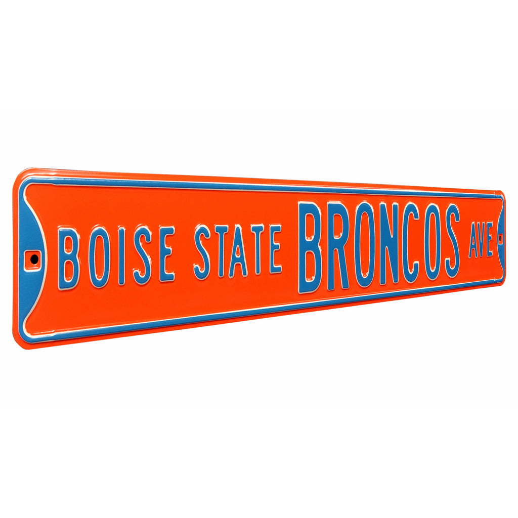 Boise State Broncos - BOISE STATE BRONCOS AVE - Embossed Steel Street Sign