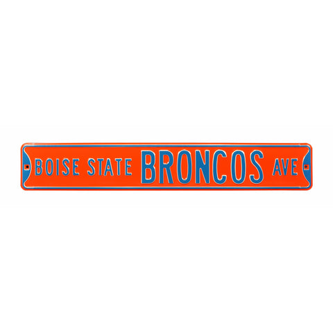Boise State Broncos - BOISE STATE BRONCOS AVE - Embossed Steel Street Sign