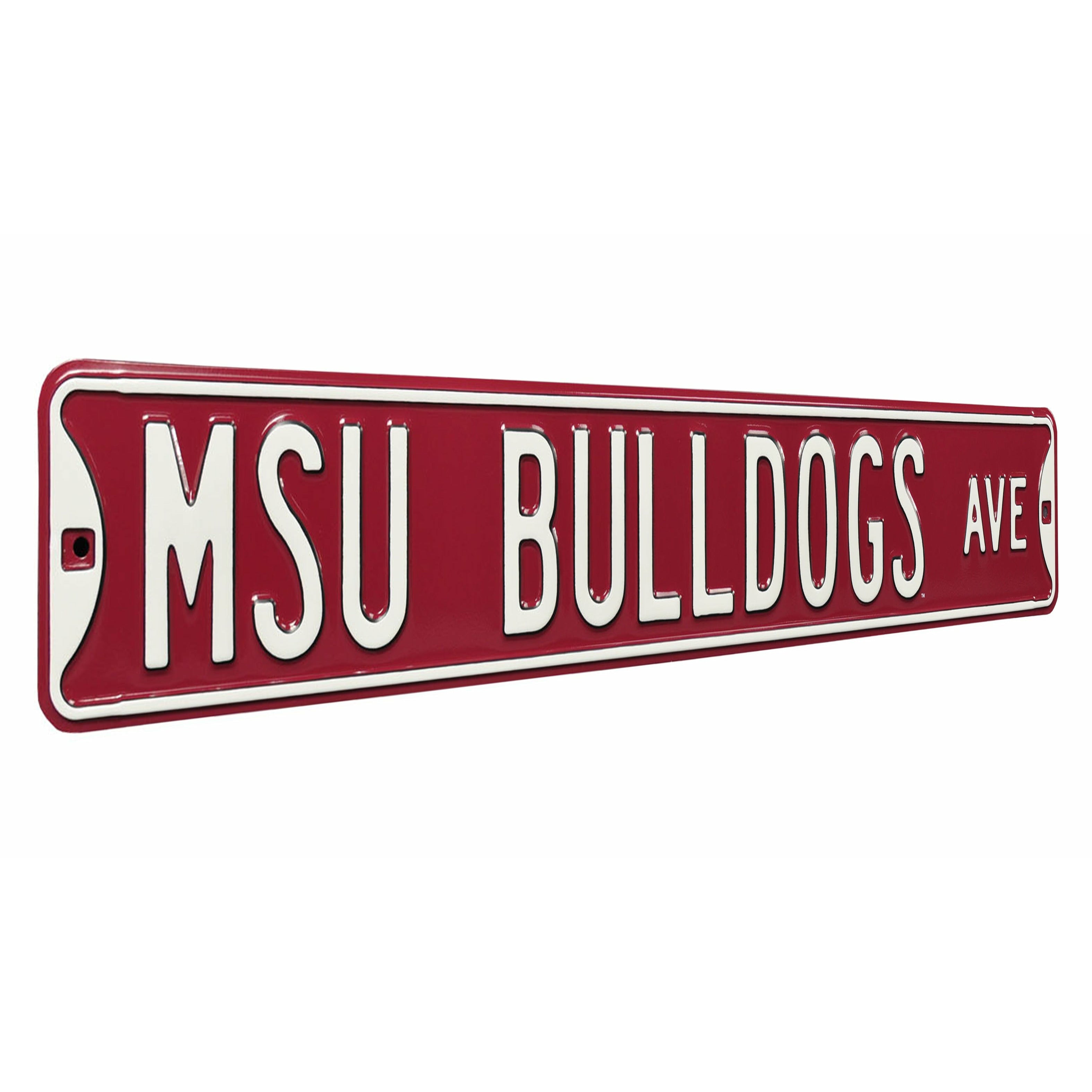 Mississippi State Bulldogs - MSU BULLDOGS AVE - Embossed Steel Street Sign