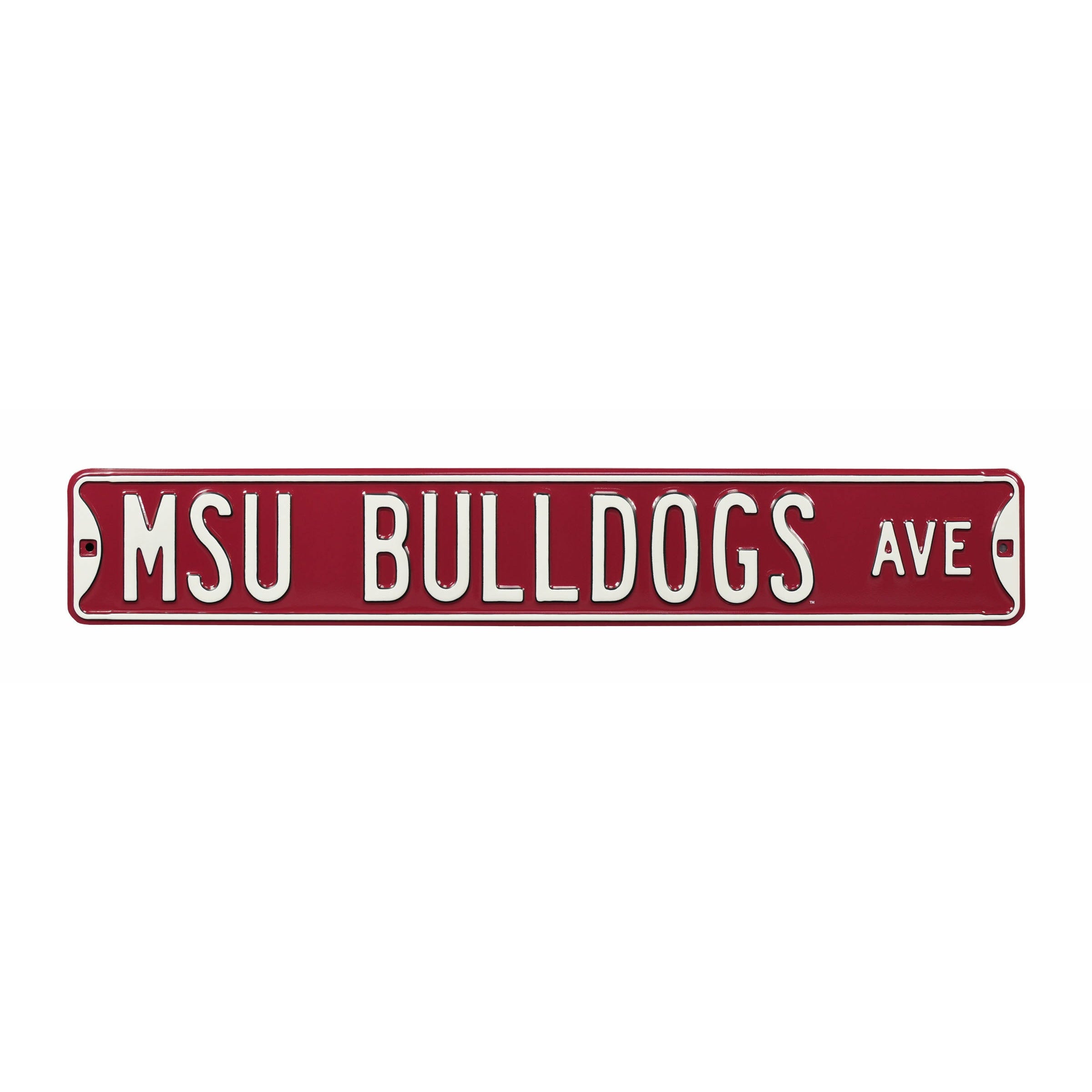 Mississippi State Bulldogs - MSU BULLDOGS AVE - Embossed Steel Street Sign