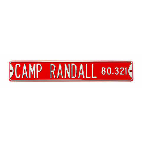 Wisconsin Badgers - CAMP RANDALL - Embossed Steel Street Sign