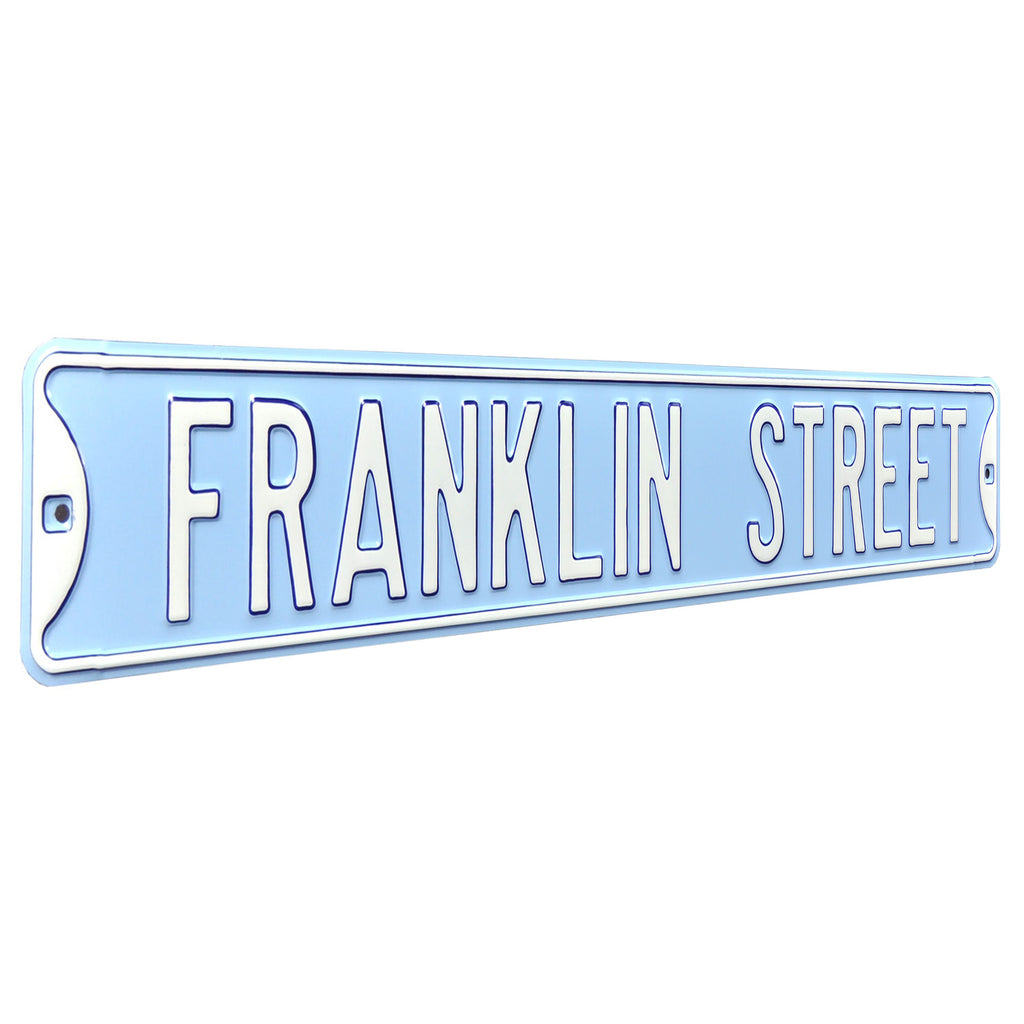 North Carolina Tar Heels - FRANKLIN STREET - Embossed Steel Street Sign