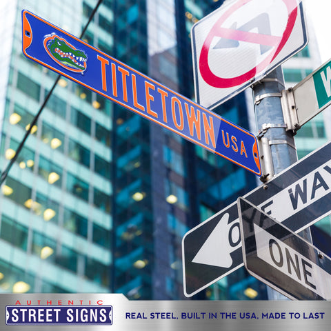 Florida Gators - TITLETOWN USA - Embossed Steel Street Sign
